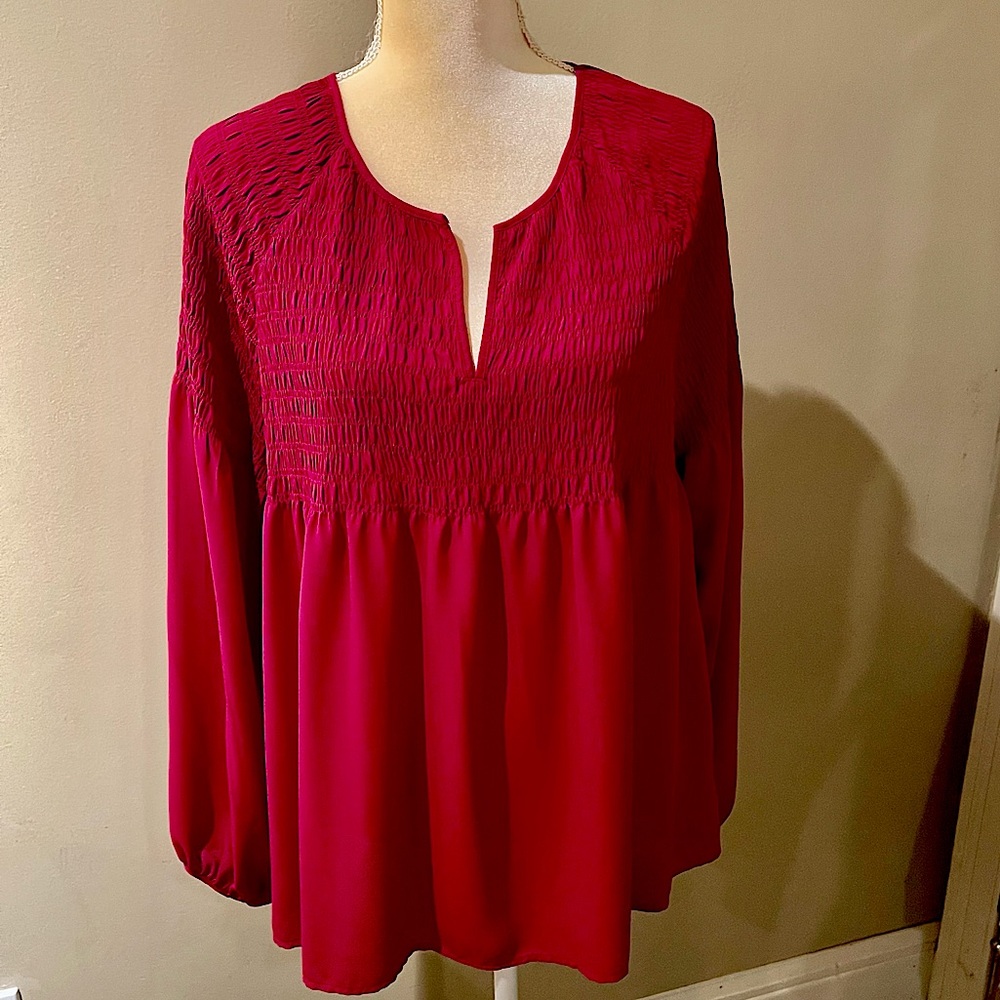 Victorian Inspired Smocked Babydoll Top